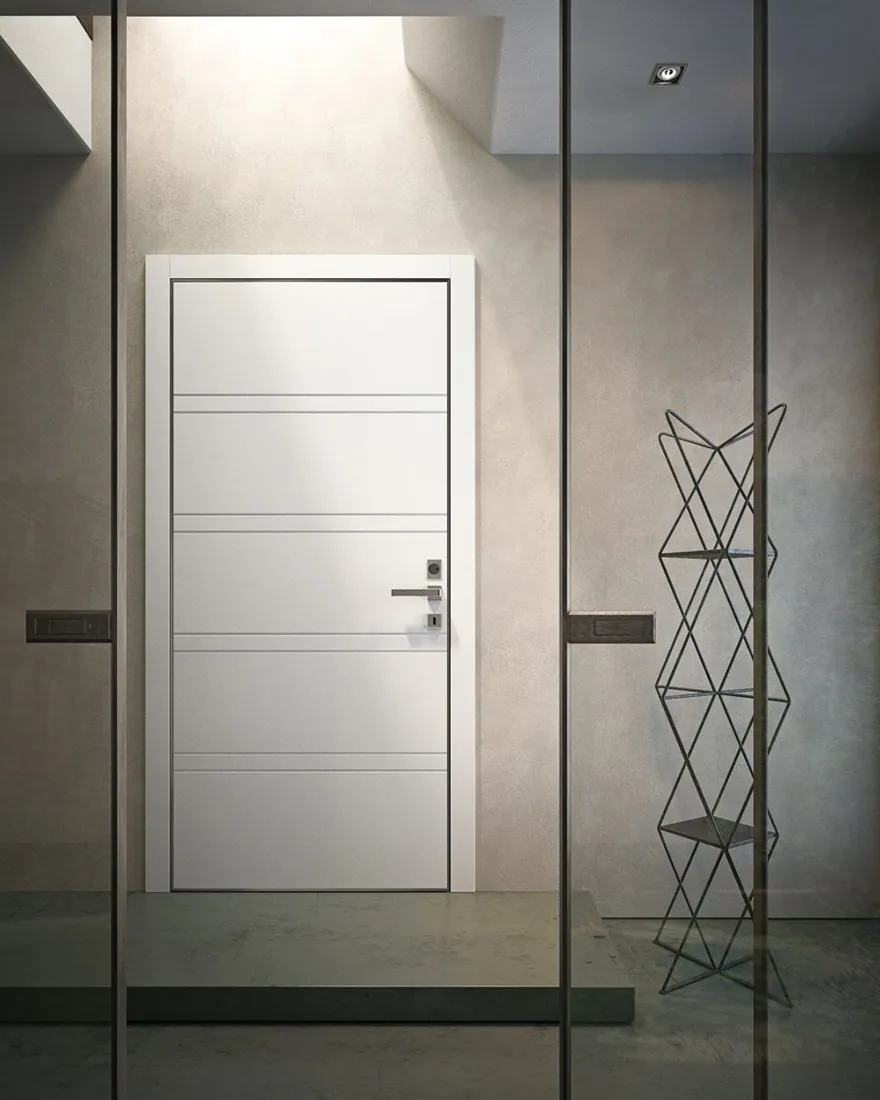 Porta elegante blindata ad ingresso di una casa